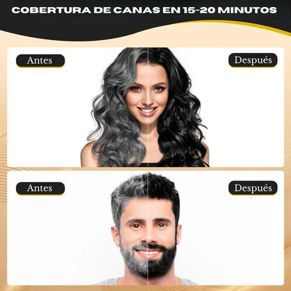 Champú Anticanas 3 en 1 para Mujeres e Hombres - Negro