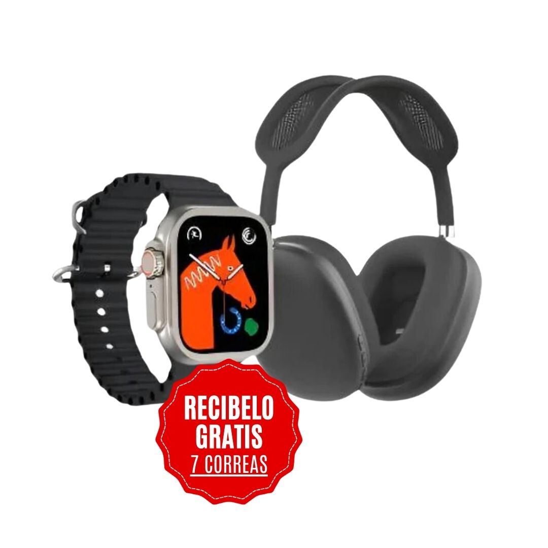 KIT SMARTWATCH ULTRA + AURICULARES ULTRA P9
