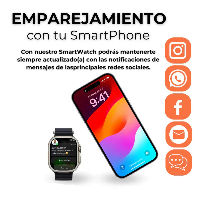 KIT SMARTWATCH ULTRA + AURICULARES ULTRA P9
