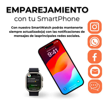 KIT SMARTWATCH ULTRA + AURICULARES ULTRA P9